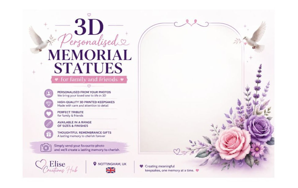 🕊️ 3D Personalised Memorial Statues 🕊️
Forever Remembered, Beautifully Preserved