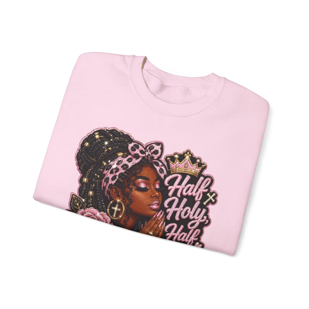 ✨ Half Holy, Half Hallelujah Unisex Crewneck Sweatshirt
