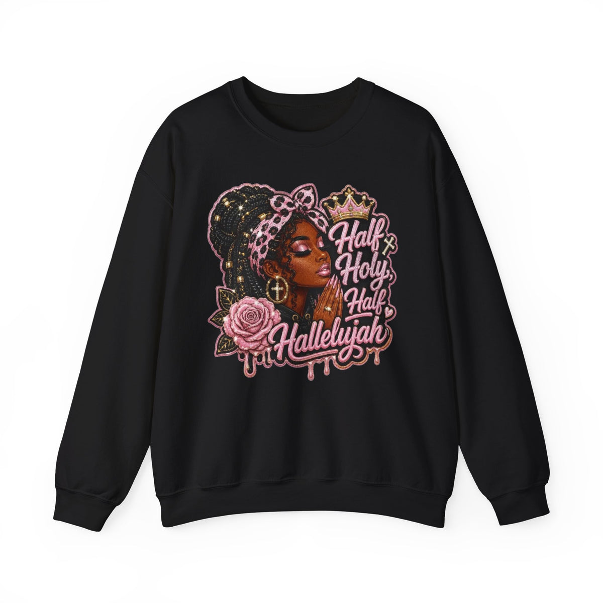 ✨ Half Holy, Half Hallelujah Unisex Crewneck Sweatshirt