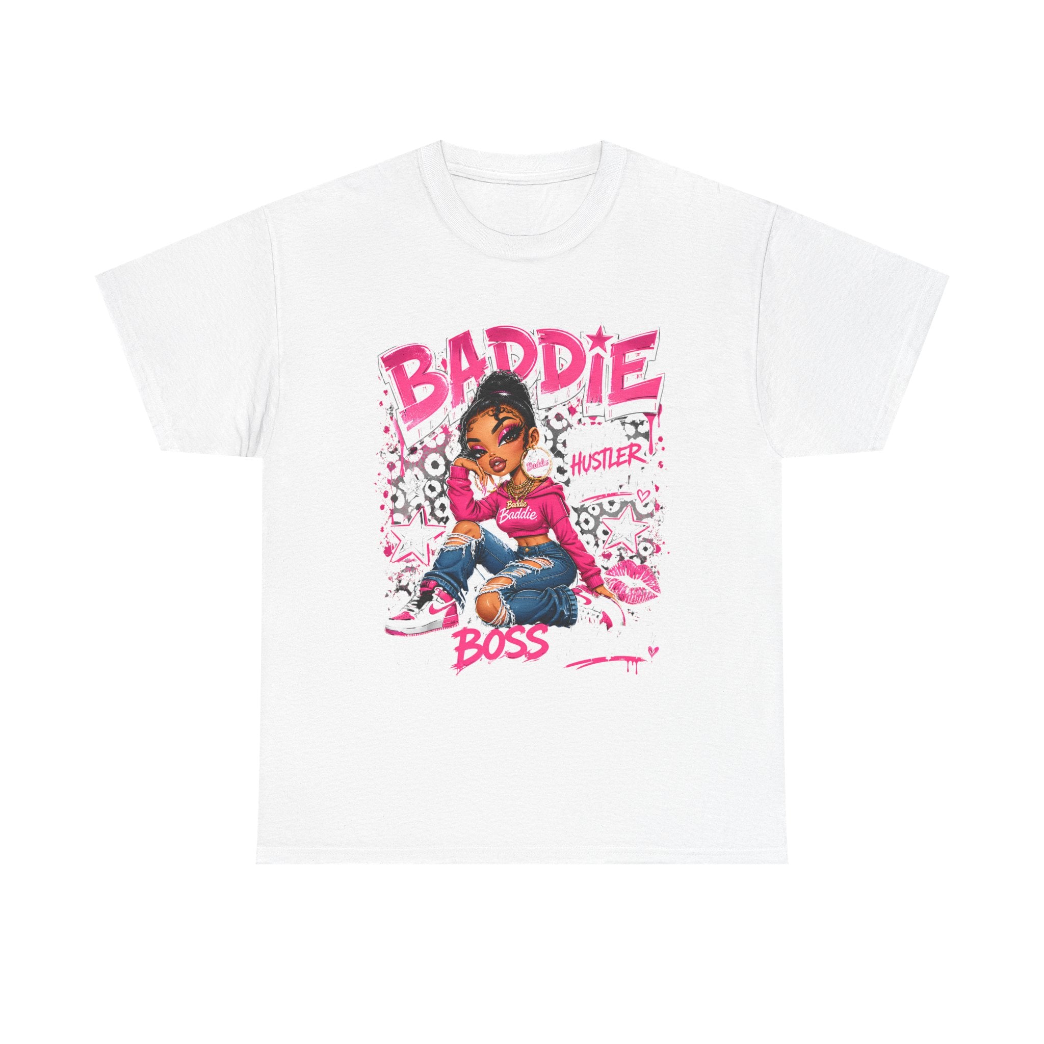 Boss Level Tshirt  in pink background