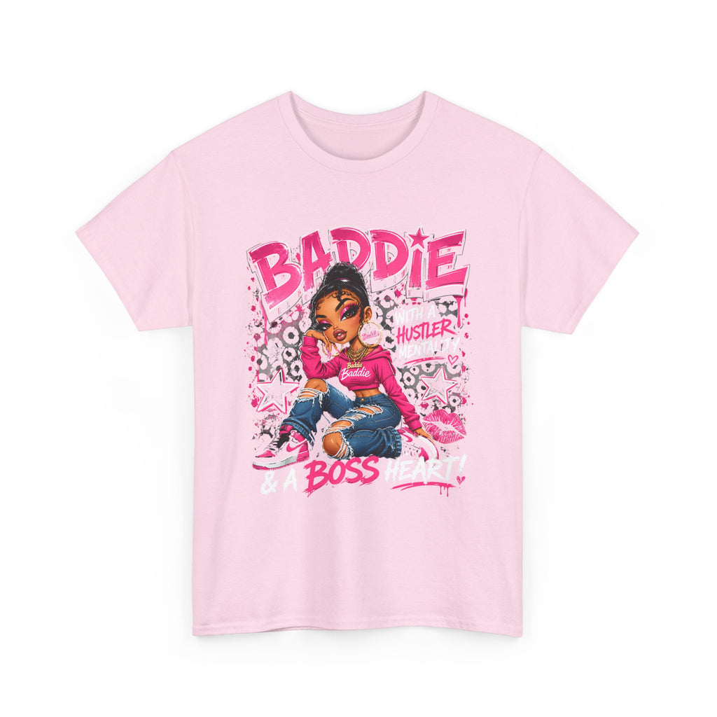 Boss Level Tshirt  in pink background