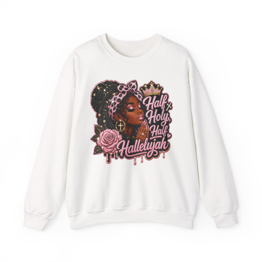 ✨ Half Holy, Half Hallelujah Unisex Crewneck Sweatshirt
