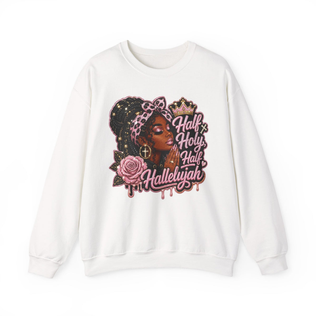 ✨ Half Holy, Half Hallelujah Unisex Crewneck Sweatshirt