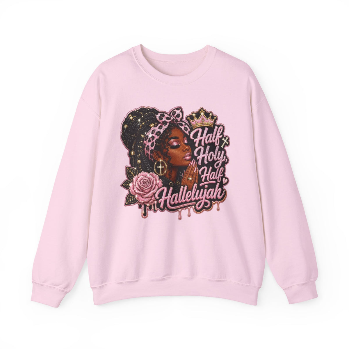 ✨ Half Holy, Half Hallelujah Unisex Crewneck Sweatshirt