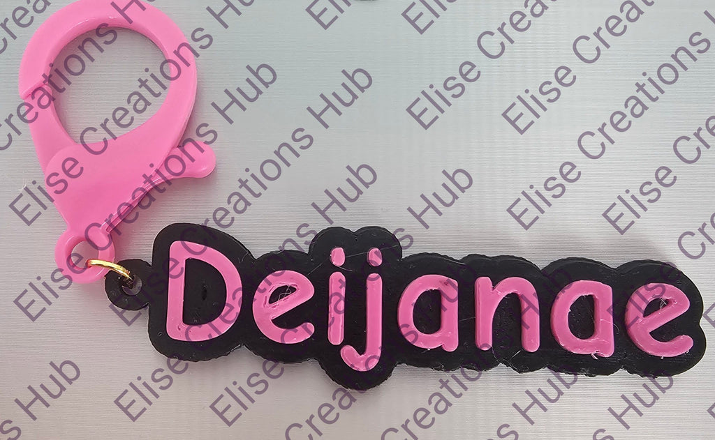 ✨ Personalised 3D Printed Name Keyring ✨