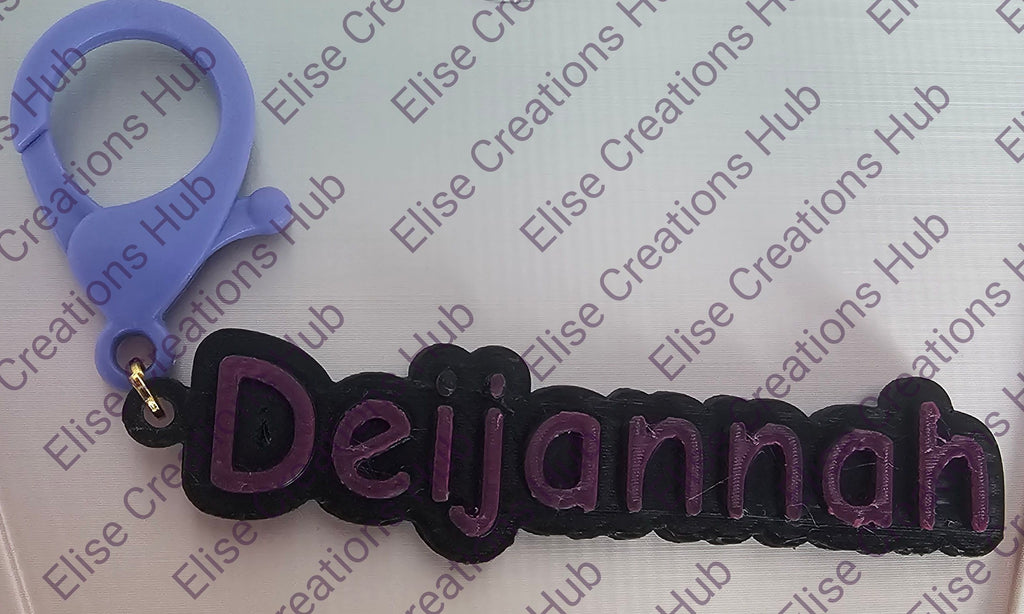 ✨ Personalised 3D Printed Name Keyring ✨