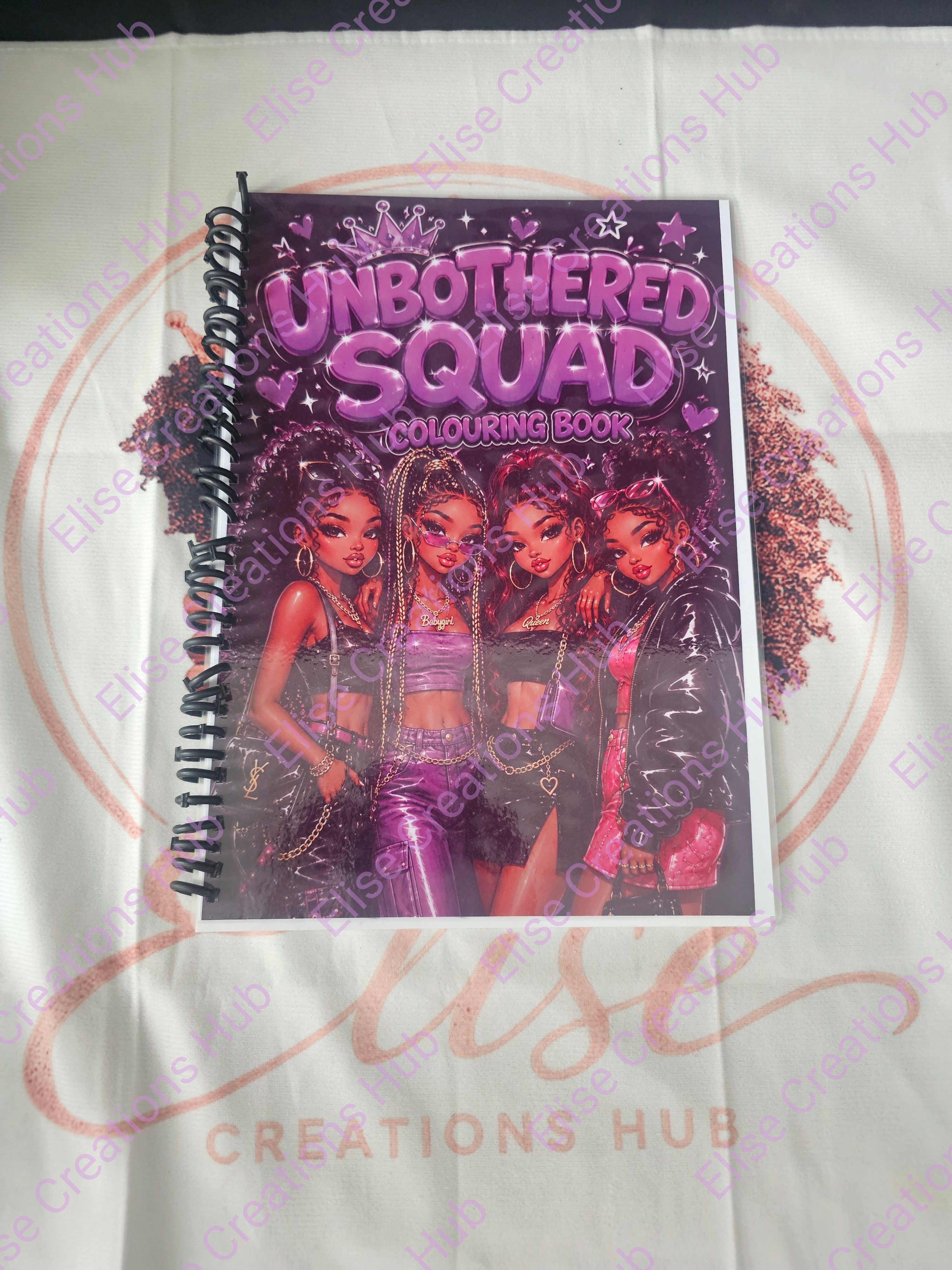💜 Unbothered Squad Colouring Book with pack of colouring pencils💜