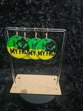 I ❤️ My Fro Earrings | Jamaican Colours | Afro Pride Earrings