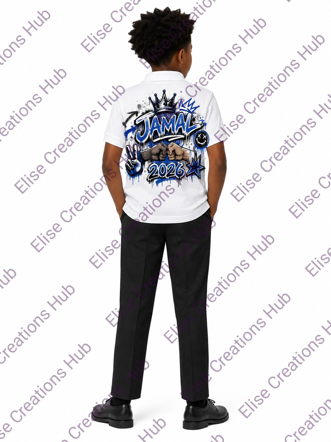 Personalised Boys School Leavers 2026 Shirt | Custom Name Graffiti Design | Leavers  Shirt
