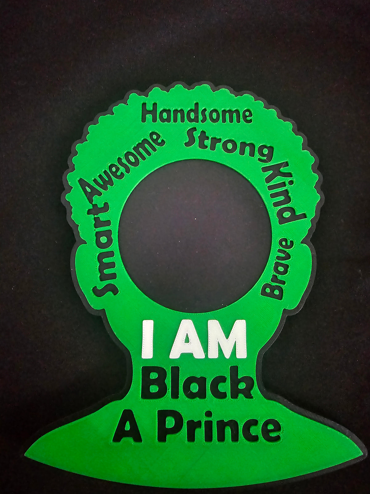 🖤 Black Boy Affirmation Mirror | "I Am Black A Prince