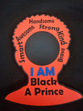 Product Title: Black Boy Affirmation Mirror | I Am Black A Prince | Red,Blue, Black  Edition