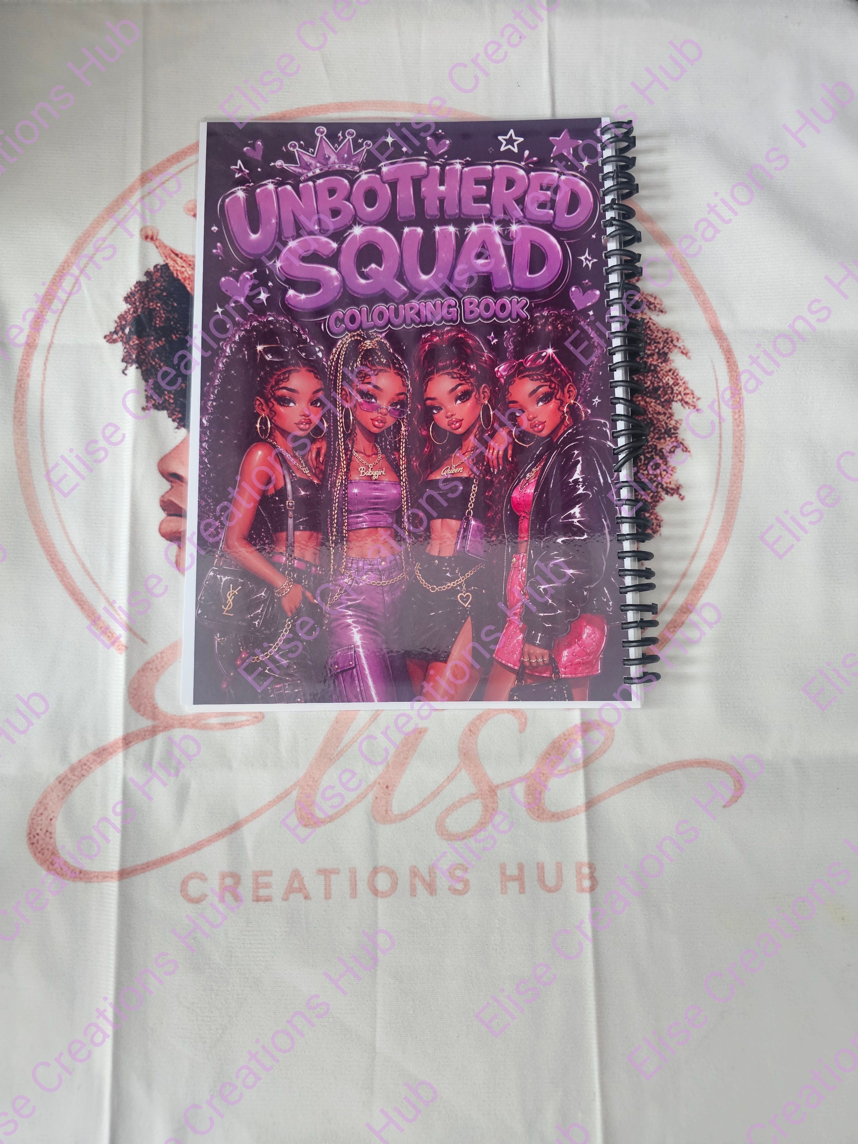 💜 Unbothered Squad Colouring Book with pack of colouring pencils💜