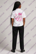 Personalised School Leavers Name Shirt | Custom Crown & Butterfly Design | School Leavers 2026