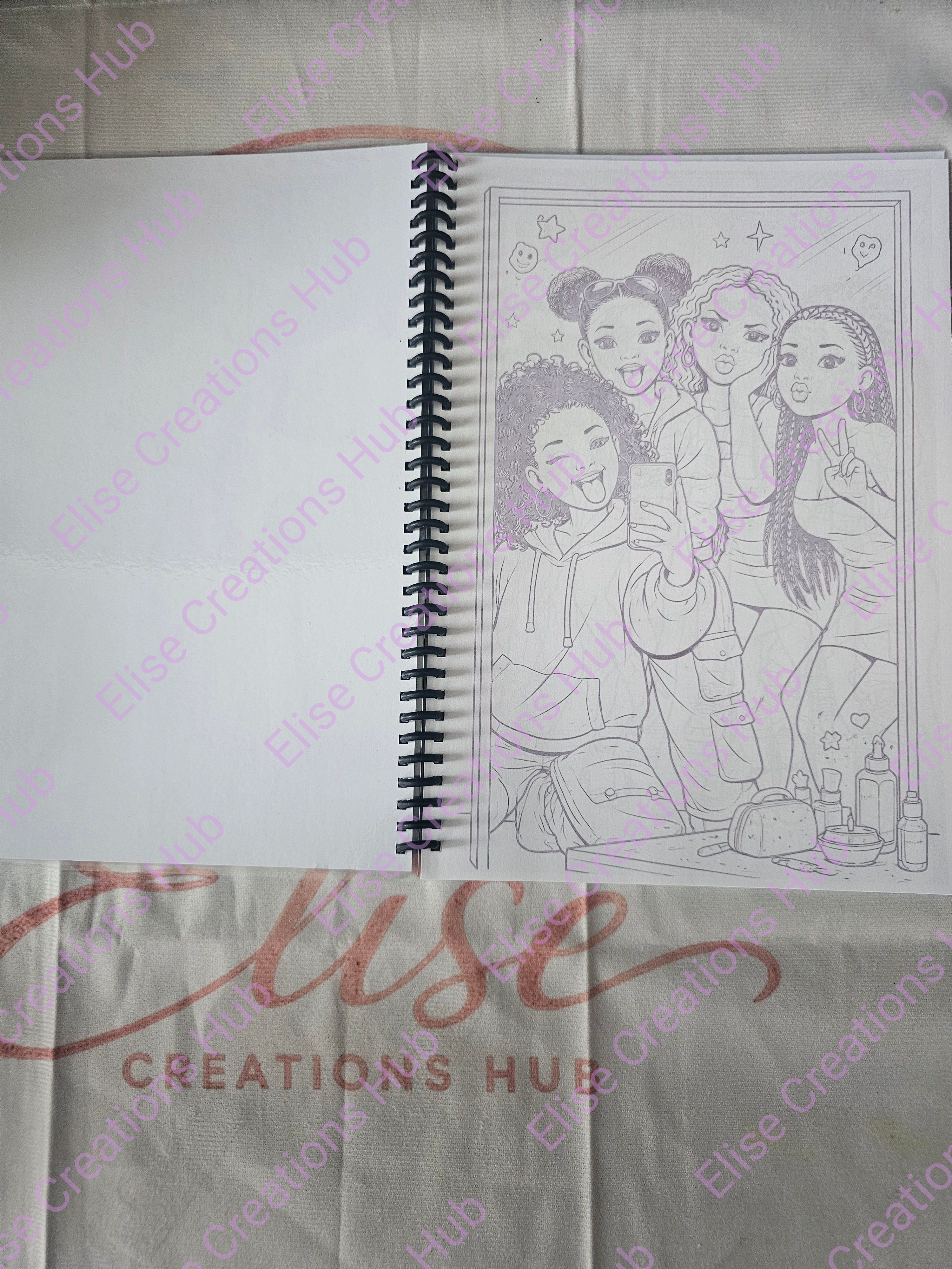 💜 Unbothered Squad Colouring Book with pack of colouring pencils💜