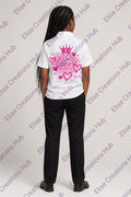 Personalised School Leavers 2026 Shirt | Custom Name School Leavers Polo | Pink Crown Design
