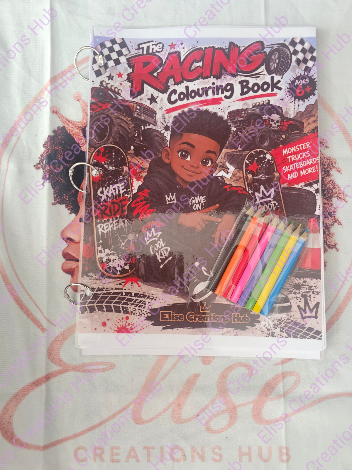 The Racing Colouring Book,  Trucks, Bikes, Skateboards & More! | Ages 6+